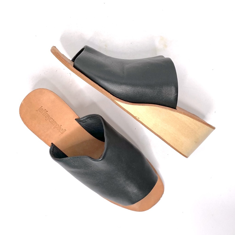 Jeffery Campbell Willow Wedge Sandal Black